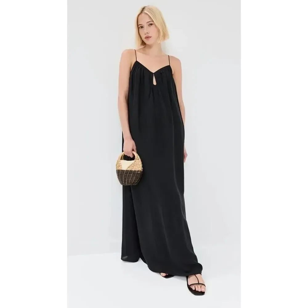 La Ligne Demeter linen silk blend Dress in black XL